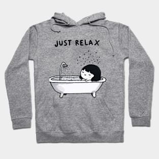 Just Relax Bath Time Bathtub, Woman Self Care Cute Hoodie